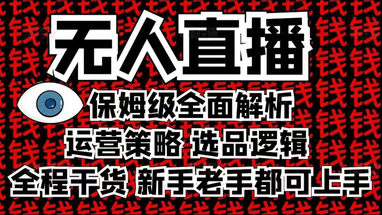 2025无人直播这么做就对了，保姆级全面解析，全程干货，新手老手都可上手-全网项目副业VIP教程分享_知识付费课程虚拟资源代理加盟