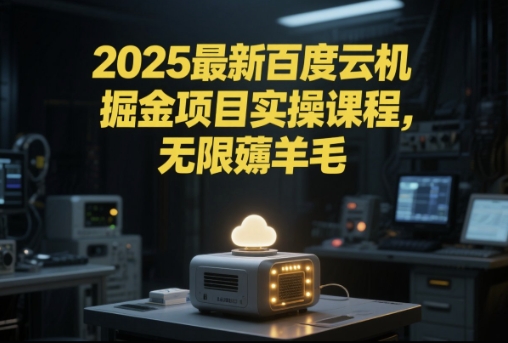 2025最新百度云机掘金项目实操课程单窗口保底5-10元月收益单窗口150+【揭秘】-全网项目副业VIP教程分享_知识付费课程虚拟资源代理加盟